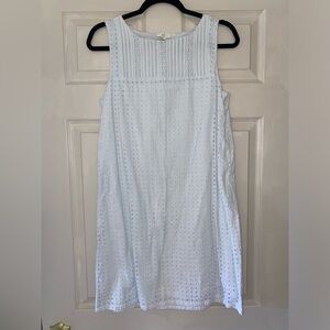 C Wonder White Eyelet Cotton Dress Cottagecore Easter Spring Size Women’s Medium